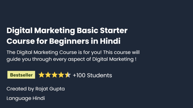 Digital Marketing Basic Starter Course for Beginners in Hindi